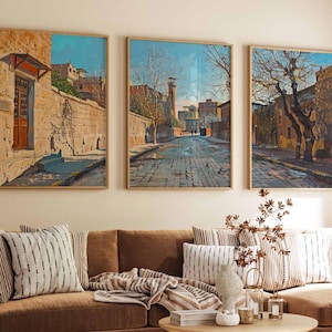 Set of 3 Aleppo Poster Set, Syrian Travel Prints, Islamic Art, Syria Travel Poster Set, Arabic Art, Syrian Gift, Muslim Gift, Wall Print