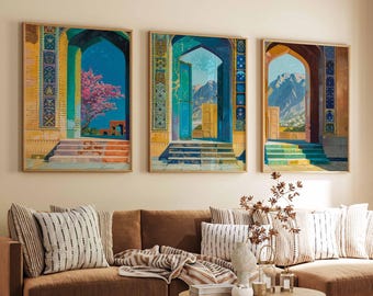 Set of 3 Iran Posters, Persian Posters, Middle Eastern Posters, History Posters, Architecture Posters, Islamic Posters, Cultural Posters