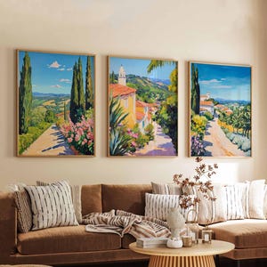Set of 3 Sonoma Posters, California Travel Prints, Wine Country Wall Art Sets, Vineyard Landscape Posters, Nature Decor Print Set