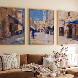 Set of 3 Aleppo Poster Set, Syrian Travel Prints, Islamic Art, Syria Travel Poster Set, Arabic Art, Syrian Gift, Muslim Gift, Wall Print