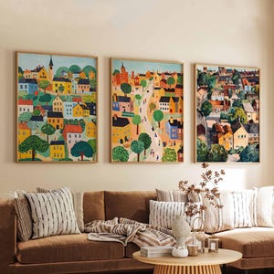 Set van 3 Catford-posters, Londen reisafdrukken, kunst aan de muur Zuid-Londen, stadsposterset, stedelijk decor cadeau, moderne Britse kunst wordt afgedrukt