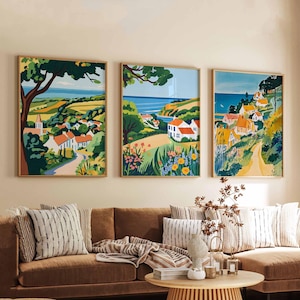 Set of 3 West Sussex Posters, England Travel Prints, Coastal Wall Art Set, Chichester Decor Prints, Countryside Poster Set, UK Gift for Home