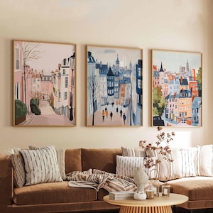 Set of 3 Kensington Posters, London Travel Prints, UK Wall Art Set, Elegant Poster Prints, City Decor Gift Set