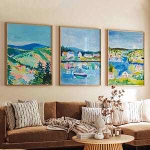 Set of 3 New Hampshire Posters, USA Prints, New England Wall Art Sets, New Hampshire Travel Decor, New Hampshire Mountains Posters Set