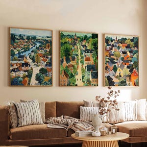 Set of 3 Eltham Posters, London UK Travel Prints, Eltham Wall Art Set, Modern City Poster Prints, Home Decor Gift for London Lovers