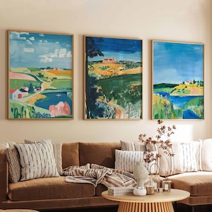 3er-Set Nebraska Poster, USA Drucke, Midwestern Wandkunst Sets, Nebraska Reise Dekor, Nebraska Landschaften Poster Set, Malerische Home Prints