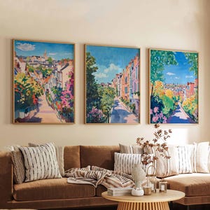 Set of 3 Kensington Posters, London Travel Prints, UK Wall Art Set, Elegant Poster Prints, City Decor Gift Set