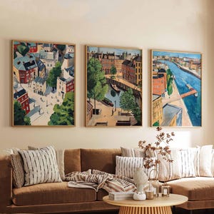Set of 3 Bermondsey Posters, London UK Prints, Urban Travel Poster Sets, Bermondsey Wall Art, Industrial City Decor, Modern London Gift
