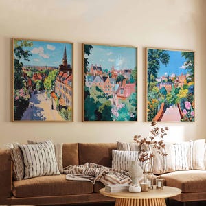Set of 3 Highgate Posters, London Travel Prints, Highgate Wall Art Set, UK City Poster Decor, Scenic Print Set for Home or Gift