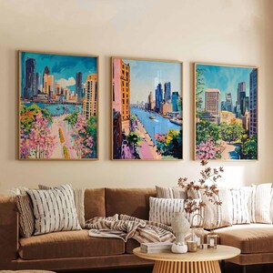 Set of 3 Canary Posters, London Prints, Canary Wharf Poster Set, City Skyline Travel Art, Modern London Wall Prints, Decor Gift Set