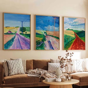 3er-Set Nebraska Poster, USA Drucke, Midwestern Wandkunst Sets, Nebraska Reise Dekor, Nebraska Landschaften Poster Set, Malerische Home Prints