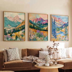 Set of 3 Colorado Posters, Colorado Travel Prints, Rocky Mountain Wall Art Set, Colorado Scenery Prints, Landscape Posters, Travel Gift