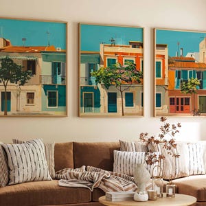 Set of 3 Tel Aviv Posters, Israel Travel Prints, Tel Aviv Travel Prints, Jewish Wall Art, Middle East Poster, A1/A2/A3/A4