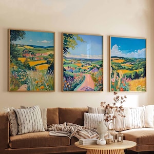 Set of 3 Lancashire Posters, England Travel Prints, Lancashire Wall Art Set, Countryside and Coastal Posters, Nature Decor Prints