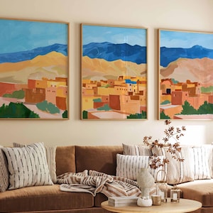 Set of 3 Afghanistan Travel Prints, Afghanistan Travel Posters, Afghan Gift, Islamic Decor, Traditonal Islamic Art, Muslim Gift, Islamic Art