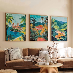 Set of 3 Colombia Posters, Colombia Prints, Travel Wall Art Set, Colombia Landscape Posters, Colombian Art Prints, Colombia Travel Prints