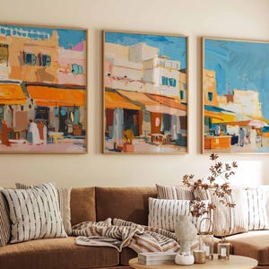 Set of 3 Tel Aviv Posters, Israel Travel Prints, Tel Aviv Travel Prints, Jewish Wall Art, Middle East Poster, A1/A2/A3/A4
