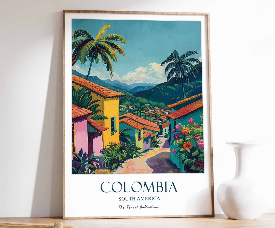 Colombia Print, Colombia Travel Poster, South America Travel Art