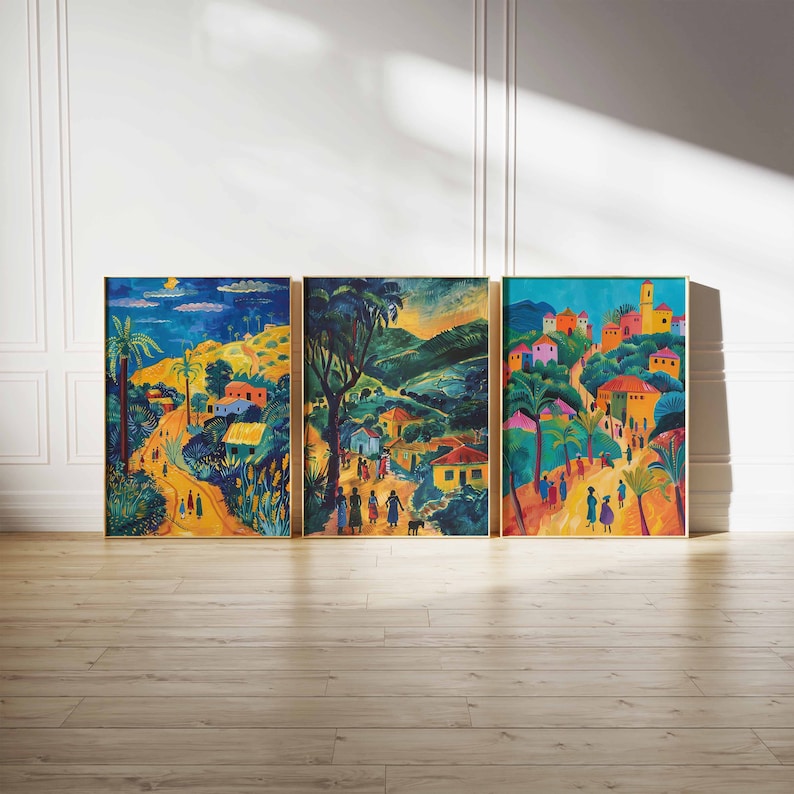 Set of 3 Ethiopia Posters, Ethiopia Travel Prints, Ethiopian Art