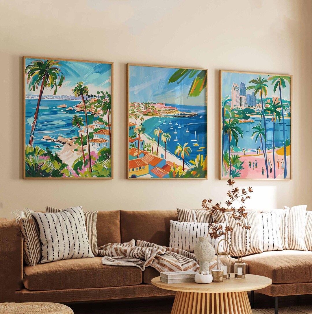 Set of 3 San Diego Posters, USA Wall Art Prints, San Diego Travel ...