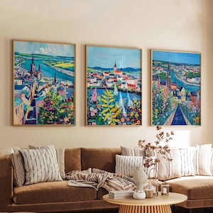 Set of 3 Derry Posters, Northern Ireland Travel Prints, City Wall Art Set, Irish Poster Decor, Derry Print Set, Gift for Home