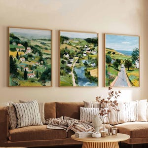 Set of 3 Dorset Posters, England Travel Prints, Dorset Wall Art Set, Jurassic Coast Posters, Seaside Landscape Decor Prints