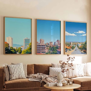 Juego de 3 pósteres de Zimbabue, láminas de viajes africanos, arte mural de Zimbabue, láminas de paisajes de Zimbabue, decoración africana, pósteres de regalo de Zimbabue