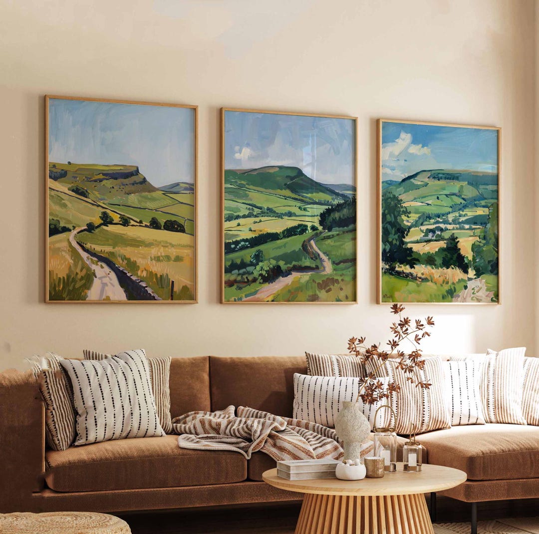 Set Of 3 Peak District Posters Peak District Travel Prints Peak Set Of 3 Peak District Posters Peak District Travel Prints Peak