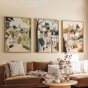 Set of 3 Highgate Posters, London Travel Prints, Highgate Wall Art Set, UK City Poster Decor, Scenic Print Set for Home or Gift