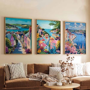 Set of 3 Kinsale Posters, Ireland Travel Prints, Coastal Wall Art Set, Harbour Poster Prints, Irish Seaside Decor Gift Set