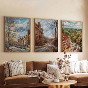 Set of 3 Muswell Hill Posters, London Prints, UK Travel Art Sets, North London Wall Art, Scenic Muswell Hill Decor, Poster Print Gift Idea