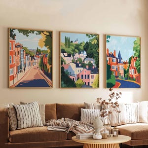 Set of 3 Muswell Hill Posters, London Prints, UK Travel Art Sets, North London Wall Art, Scenic Muswell Hill Decor, Poster Print Gift Idea