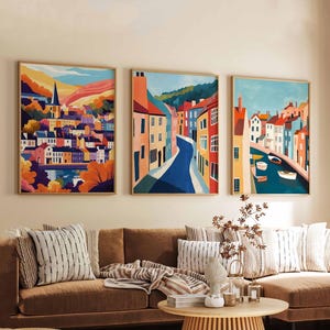 Set of 3 Bolton Posters, England Travel Prints, Bolton Wall Art Set, Northern UK Poster Decor, Gift for Print Lovers, British City Posters