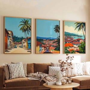 Lot de 3 affiches Sierra Leone, estampes de voyage en Afrique, ensemble d'art mural Sierra Leone, estampes de plage Sierra Leone, décoration africaine