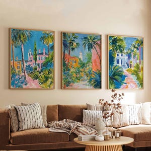 Set of 3 South Carolina Posters, USA Travel Prints, Coastal Wall Art Sets, Charleston Decor Posters, Southern Landscape Print Set
