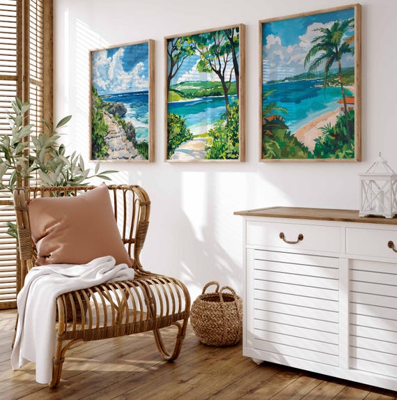 Set of 3 Okinawa Posters, Okinawa Japan Prints, Okinawa Wall Art