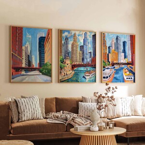 Set of 3 Charlotte North Carolina Posters, Travel Posters Set, Charlotte Prints, North Carolina Wall Art, Charlotte City Decor