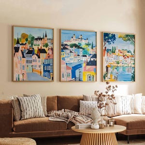 Set of 3 Hemel Hempstead Posters, UK Town Prints, Hertfordshire Wall Art, Hemel Hempstead Prints, British Travel Posters