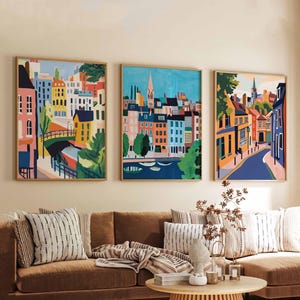 Set of 3 Bermondsey Posters, London UK Prints, Urban Travel Poster Sets, Bermondsey Wall Art, Industrial City Decor, Modern London Gift