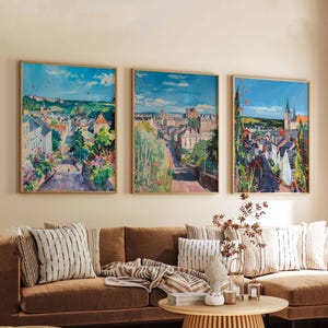 Set of 3 Falkirk Posters, Scotland Travel Prints, Falkirk Wall Art Set, Kelpies and Canal Poster Collection, Scottish Landmark Art Prints
