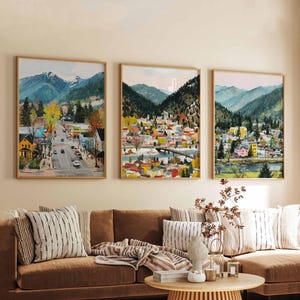 Set of 3 Las Vegas Posters, Nevada USA Travel Prints, City Skyline Wall Art Sets, Colorful Night Poster Decor, Vegas Strip Print Set