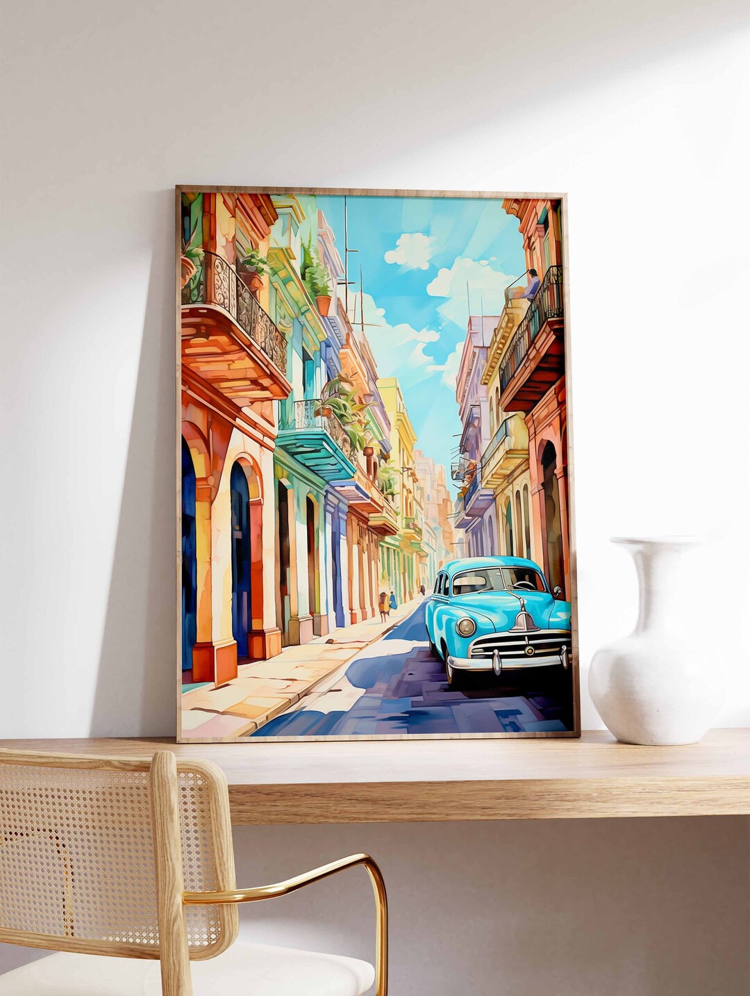 Carte Ancienne De La Havane (1945) - Reproduction - Déco Murale