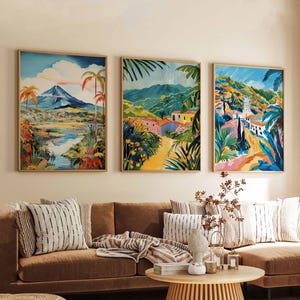 Set of 3 Ecuador Posters, Ecuador Travel Prints, Andes Mountains Wall Art Set, South America Decor, Ecuador Landscape Posters, Travel Gift