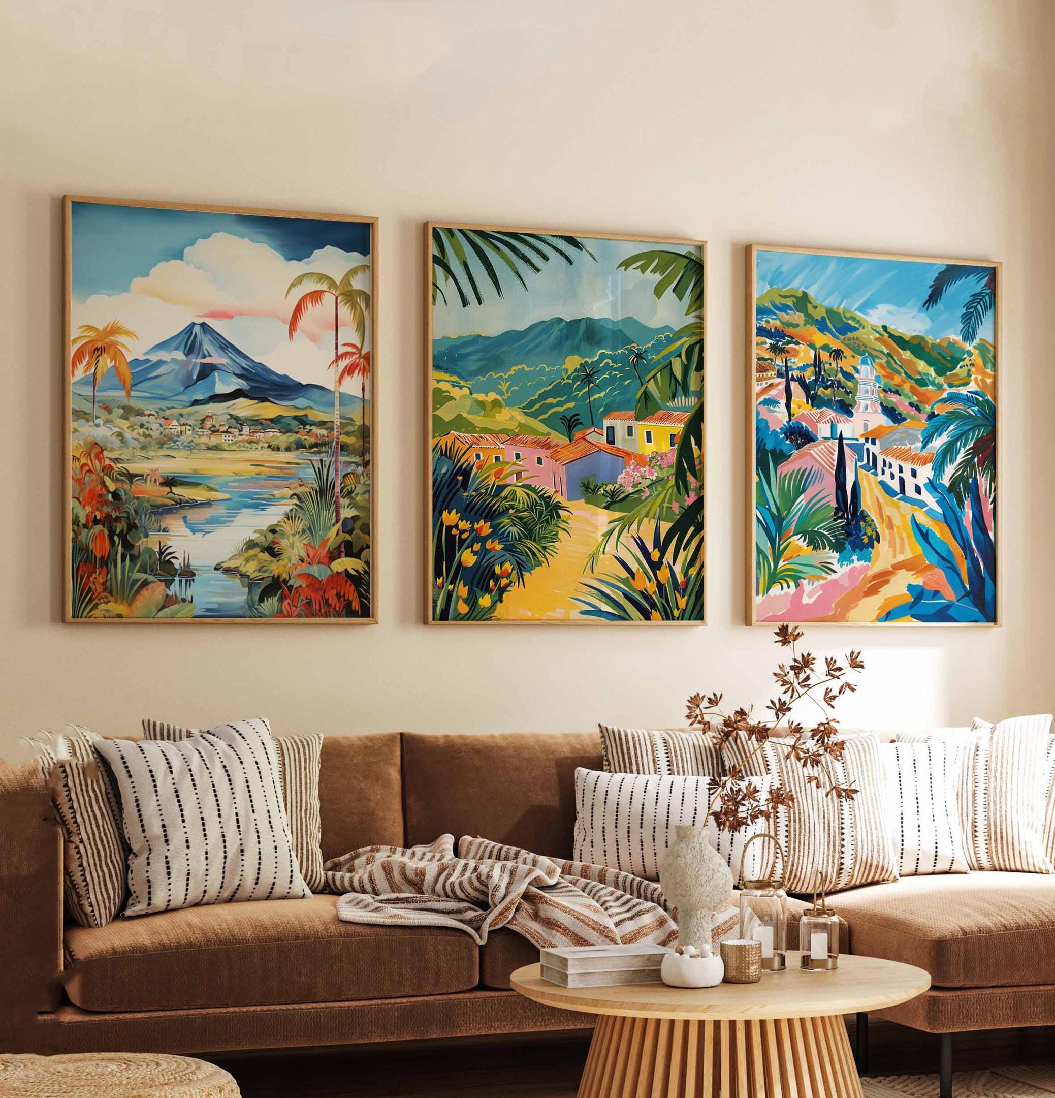 Set of 3 Ecuador Posters, Ecuador Travel Prints, Andes Mountains