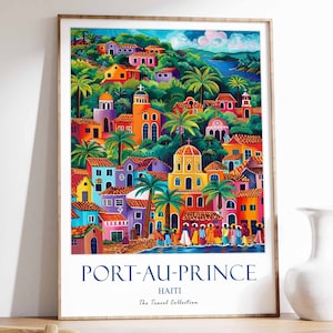 Port-Au-Prince Print, Port-Au-Prince Travel Poster, Haiti Travel Poster, Caribbean Print, Tropical Poster, Port-Au-Prince Gift