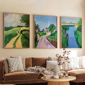 Juego de 3 pósteres de Delaware, impresiones costeras de EE. UU., arte mural de playa del primer estado, impresiones decorativas de costas escénicas, set de regalo de viaje por el Atlántico Medio
