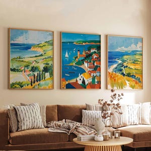 Set of 3 West Sussex Posters, England Travel Prints, Coastal Wall Art Set, Chichester Decor Prints, Countryside Poster Set, UK Gift for Home