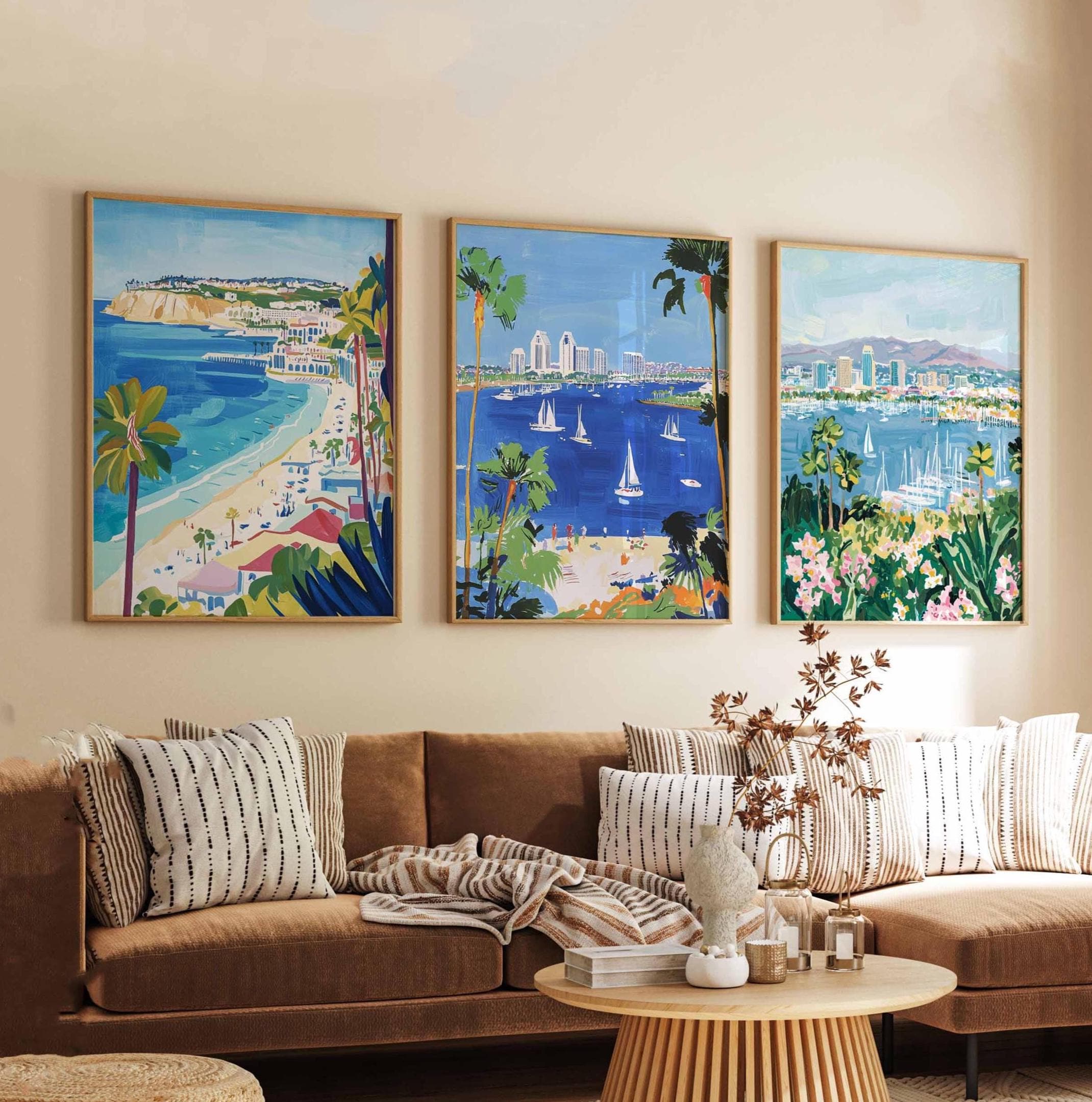 Set of 3 San Diego Posters, USA Wall Art Prints, San Diego Travel ...