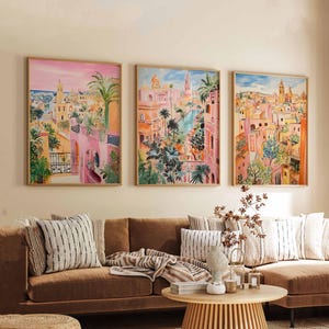 Set of 3 Seville Posters, Seville Travel Prints, Seville Wall Art, Seville Art Set, Spanish Travel Posters, Seville Prints Set