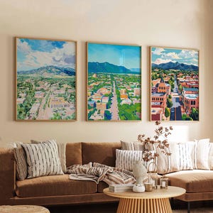 Set of 3 Cleveland Ohio Posters, Travel Posters Set, Cleveland Prints, Ohio Wall Art, Cleveland City Decor, Cleveland Skyline Print